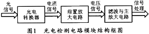 光电检测模块的组成框图